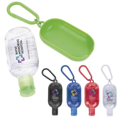1 oz. Hand Sanitizer with Colorful Case and Carabiner-1