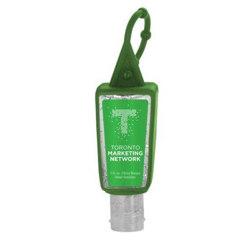 1 Oz. Beaded Gel Sanitizer In Trapezoid Bottle W/ Silicone Sleeve-3