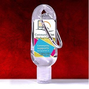 1.0 oz Hand Sanitizer Antibacterial Gel in Flip-Top Bottle with Carabiner(OVERSEAS)-2